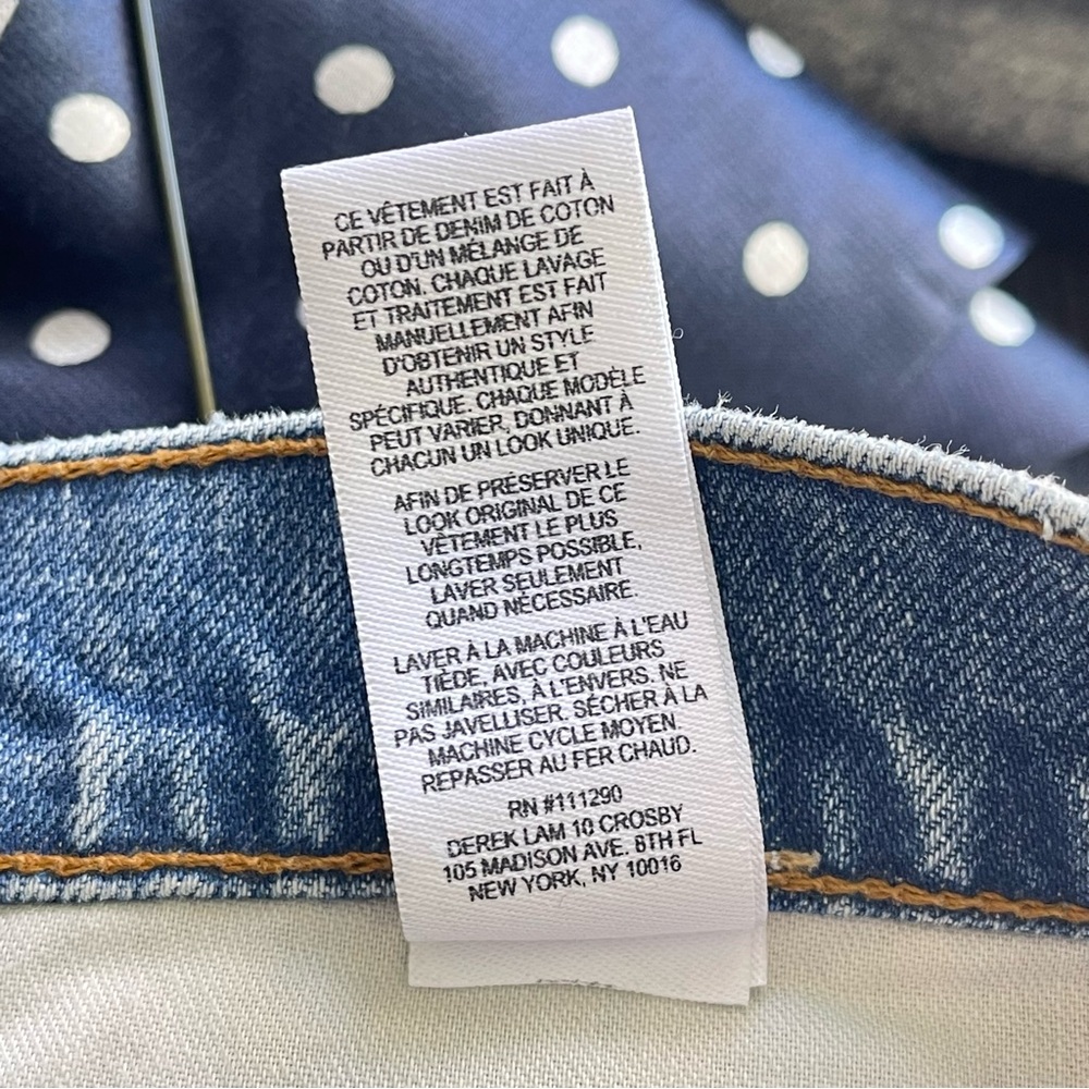 Derek Lam Mika Mid Rise Girlfriend Distressed Blue Jean Size 26 - Picture 14 of 14